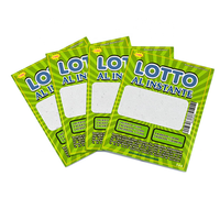 Impression personnalisée de cartes à gratter pour loteries, jeux de loterie et cartes gagnantes