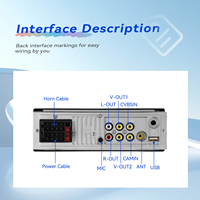 Radio Multimedia para Auto Podofo de 6.28 Pulgadas y 1 Din con Carplay Inalámbrico, Android Auto, Reproductor MP5, FM, USB, AUX-IN, Autoestéreo