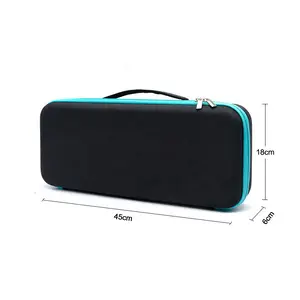 Custodia protettiva per tastiera tastiera Bluetooth Wireless in alluminio LOGO personalizzato cerniera custodia rigida custodia da viaggio in EVA con cinturino