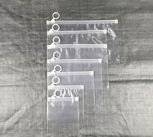 100pcs Clear PE Garment Ziplock <b>Bag</b> T-shirt Packaging Custom Logo Recyclable Slider Frosted Zipper Screen Printed for Clothing - Product Image 4