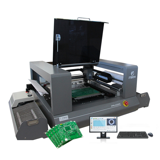 PPM-A320VC SMT Production Line Pick and Place Machine Smd Desktop Pcb Chips Mounter Led Pick and Place Assemble Machine With Lid