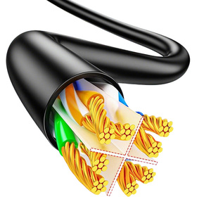 Black Cat6 UTP Round PVC Copper 24AWG 26AWG 28AWG 305m Indoor High Speed Network Ethernet <b>Cable</b> Factory Supply 0.5-100m - Product Image 5