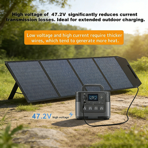 Panneau solaire portable pliable 400W, chargeur solaire étanche IP65 à haute efficacité 22,5% pour station d'alimentation, générateur solaire, camping-car - Product Image 5