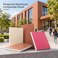 Panneau composite en aluminium ignifuge 4 mm 1220x2440 mm revêtu de PVDF gris métallisé ACM pour façades de bâtiments commerciaux