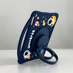 Custodia Protettiva Premium per Tablet con Motivo <span class=keywords><strong>Astronauta</strong></span> Cartoon, Sensazione Silicone, con Supporto per iPad Pro 11 Mini 7 - Product Image 4