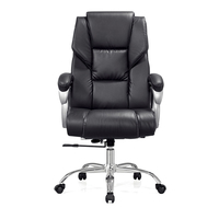 Chaise de bureau ergonomique à dossier haut, chaise de direction en cuir, accoudoirs réglables, rotation à 360 degrés, hauteur réglable