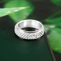 925 Sterling Silber Roségold Plattiert Handgefertigter Gravierter Luxus-Spinner-Ring für Herren Hochzeit Party Jubiläum