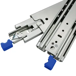 Diapositivas de cajón de servicio pesado totalmente extendidas HVPAL, diapositivas de canal telescópico para caja de herramientas de aluminio, toldo de camión Ute impermeable