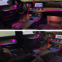 Kit de Luces Ambientales LED Premium para Mercedes Benz Clase E W213 2016-2023, Lámpara de Atmósfera con Bocina Giratoria 4D para Ventilación Turbo