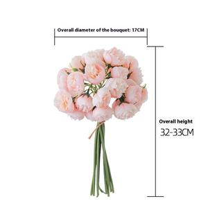 Flores Artificiales Yisha 27 Peonías Estilo INS, Flores Metálicas Falsas Hechas a Mano <span class=keywords><strong>para</strong></span> Decoración del Hogar, Bodas, Venta al por Mayor - Product Image 4