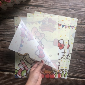 Carpeta de plástico PP con impresión personalizada, fabricante de carpeta de archivos transparente con forma de L <span class=keywords><strong>A4</strong></span> - Product Image 5