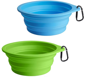Mangkuk Anjing Silikon Lipat Portabel, Tempat Minum Hewan Peliharaan untuk Perjalanan, Jalan-jalan, Berkemah - Product Image 3