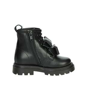 Botas Florens Bambine E5535 Nero hasta la pantorrilla para niñas, de cuero negro - Product Image 4