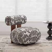 Pantoufles inclinables modernes en tissu Teddy européen Fauteuil d'appoint doux et tranquille Maison Salon Salle à manger Chambre à coucher Villa Utilisation