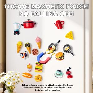 DANVON Lot de 5 mini aimants de réfrigérateur 3D mignons en résine avec aimant puissant pour la décoration de bureau et de cuisine Fabriqué en Chine - Product Image 3