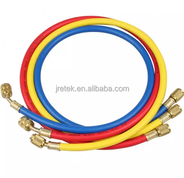 Customized Three Colors Flexible Rubber Refrigerant Freon Charging Hose for Watercraft/Vessel/Boat/Ship/Barque