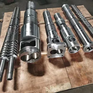 60mm Bimetall-Extrusion schrauben zylinder für recycelten Kunststoff, Glasfaser