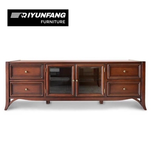 Meuble <span class=keywords><strong>TV</strong></span> de luxe en noyer de style rétro américain, en bois massif, avec rangement mural pour salon, mobilier de maison - Product Image 1