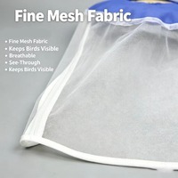 Couverture de cage à oiseaux en maille de nylon respirante, filet de protection anti-insectes, protection pour cage à oiseaux ronde