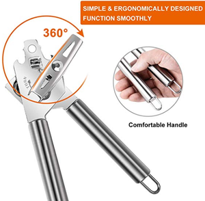 Nouvel Ouvre-Bouteille et Ouvre-Boîte Manuel en Acier Inoxydable à Bord Lisse pour une Utilisation Sûre - Product Image 3