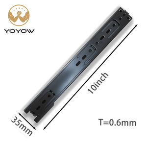 Glissières de tiroir à extension complète silencieuses noires, robustes, à roulement à billes, télescopiques, pour chambre à coucher, salon, bureau à domicile, armoire - Product Image 2