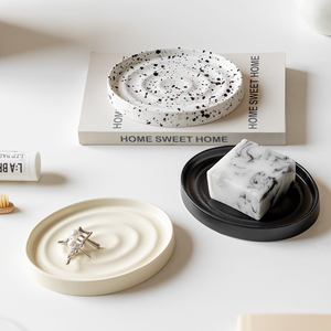 Porte-savon en céramique avec trou de drainage pour salle de bain, douche, mur, évier de cuisine, plateau à savon en <span class=keywords><strong>porcelaine</strong></span> pour la maison - Product Image 1