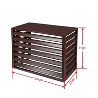 Cache-climatiseur rectangulaire flexible multicolore en aluminium à persiennes pour unité de climatisation extérieure d'école ou d'hôpital, armoire de protection pour système CVC