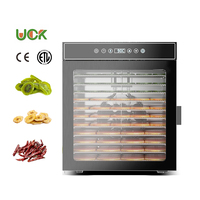 Uck Nieuwe Roestvrijstalen Groente & Vlees Fruit Voedsel Dehydrator Droger Machine 110 ~ 240V