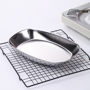 Assiette romaine en acier inoxydable 304 de qualité alimentaire - Assiette de rangement pour la préparation des <span class=keywords><strong>repas</strong></span> - Product Image 3