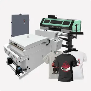 Dtf Printing Equipment Dtf Printer Met 4 Stuks I3200 Heads Digitale Sticker Poeder Shaker Voor Stof Tshirt