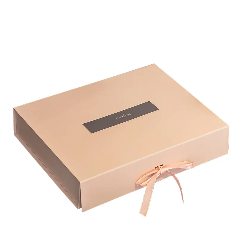 Boîtes d'emballage en carton de luxe de haute qualité avec logo personnalisé imprimé pour vêtements habillés emballage de vêtements de boîte cadeau rose magnétique