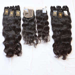 Fournisseurs de cheveux vierges à cuticules alignées, paquets de cheveux humains péruviens Loose Deep Body Wave avec Lace Frontal closure Hd - Product Image 2