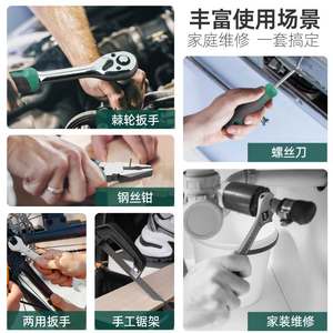 Kit d'outils ménagers Workpro 139 pièces, jeu de douilles 1/4 pouce, outils à main pour réparation et entretien domestique - Product Image 3