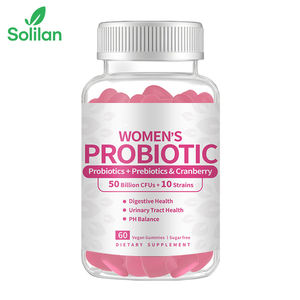 Suikervrije Prebiotica En Probiotica <span class=keywords><strong>Gummy</strong></span> <span class=keywords><strong>Candy</strong></span> Met Cranberry Ph-Balans En Spijsverteringsgezondheid Private Label Vitamines Voor Vrouwen - Product Image 1