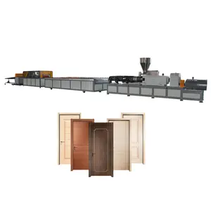 Machine de fabrication de porte de projet clé en main/porte en bois composite de PVC, machine de production de cadre de porte