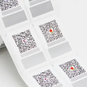 Custom Scrape Label Stickers Grey Printing Scratch Off Stickers With QR Code