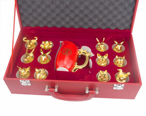 Tasse en céramique du zodiaque en alliage, ensemble de bijoux, idée cadeau - Product Image 1