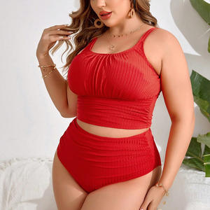 RUIQUWIN nouvelle mode Sexy grande taille maillot de bain femmes plage taille haute minceur Bikini doux respirant maillot de bain - Product Image 4