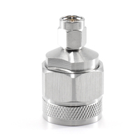 Adaptador RF XINQY de Precisión, Conector Coaxial N Macho a SMA Macho a Hembra, de CC a 18000MHz, Latón Niquelado, VSWR 1.20:1
