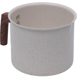 Casseroles et poêles modernes en aluminium antiadhésif avec manche en bois peint, granit et fer pour la cuisson à l'induction, logo personnalisé, artisanat forgé - Product Image 6