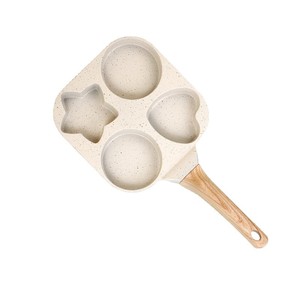 Sartén antiadherente de cuatro orificios Dr. Hows para cocinar huevos y panqueques al desayuno, con mango de madera. - Product Image 5