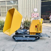 Mini-chargeuse sur chenilles KUUGAO 1000 kg, moteur diesel/essence Briggs&Stratton 13,5 CV, capacité de la benne 290 dm³, haute efficacité