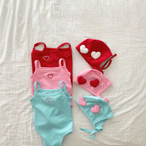 Ensemble barboteuse et <span class=keywords><strong>maillot</strong></span> <span class=keywords><strong>de</strong></span> <span class=keywords><strong>bain</strong></span> deux pièces pour bébé, style Instagram et coréen, séchage rapide, en tissu soie <span class=keywords><strong>de</strong></span> lait, à capuche, collection été 2026 - Product Image 1