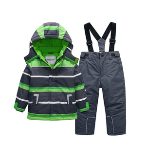 Ensemble de vêtements de sport vintage pour garçons, combinaison de ski, veste et pantalon imperméables et coupe-vent pour l'hiver - Product Image 6