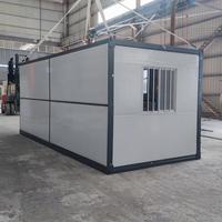 Maison préfabriquée mobile pliable de type conteneur, 2 chambres, 1 salle de bain entièrement équipée, cuisine intégrée