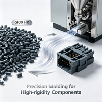 Granulés PBT GF30, polybutylène téréphtalate renforcé de verre à haute rigidité pour cadre de connecteur et fiche automobile