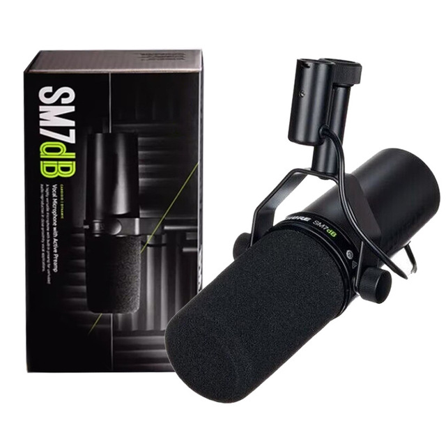 SM7dB Professional Dynamic Microphone Built-in Speech Playback Recording Live Podcast Vocal High Gain Low Noise 20Hz-20KHz 48V