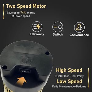 Máy BƠM BỂ BƠI tự mồi tiết kiệm năng lượng 2.0HP cho bể bơi trong/trên mặt đất 6600 GPH hai tốc độ với bộ điều hợp <span class=keywords><strong>1</strong></span>.25 \ "<span class=keywords><strong>1</strong></span>.<span class=keywords><strong>5</strong></span> \" 2.0 \" - Product Image 2