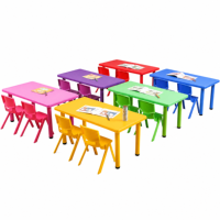 Ensemble table et chaise pour enfants de maternelle, en plastique pliable, écologique, mobilier de garderie pour salle de classe préscolaire, tout-petit, enfant