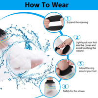 Housse de plâtre réutilisable pour la douche, housse de plâtre étanche pour la douche/la natation, protection de plâtre pour la douche, jambe adulte